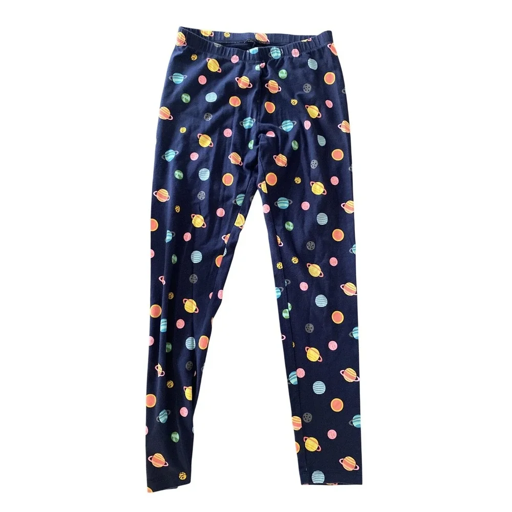 Girls Size 14/16 Leggings Lot of 4 Justice Cat & Jack Floral Panda Space